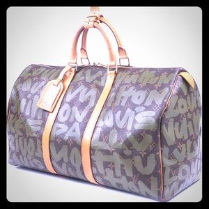 Louis Vuitton Limited Edition Monogram Graffiti Keepall 50